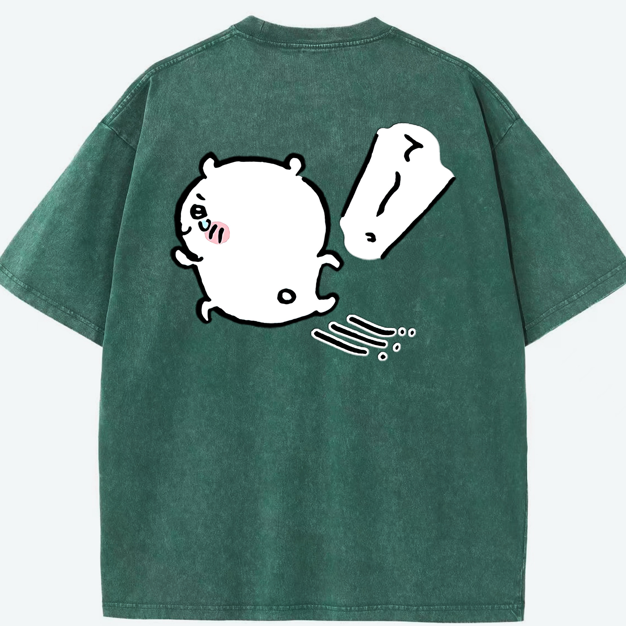 （画像用） ちいかわ ちいかわ Chii-kawa chiikawa 綿100% ヴィンテージ風 半袖Tシャツ（背面プリント）